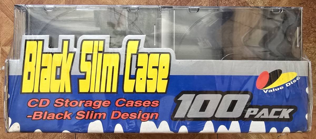 Black Slim Case CD/DVD Storage Cases — 100 Pack